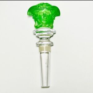 New Versace / Rosenthal Glass Medusa Bottle Stopper